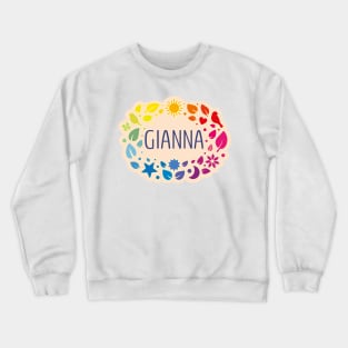 Gianna name with colorful leaves Crewneck Sweatshirt